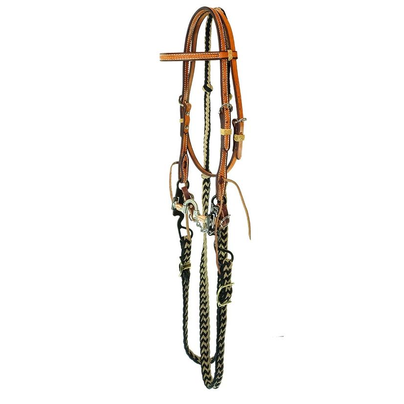South Texas Tack Tack Black/Tan / Pony South Texas Tack Pony Correction Mouth Bridle Set