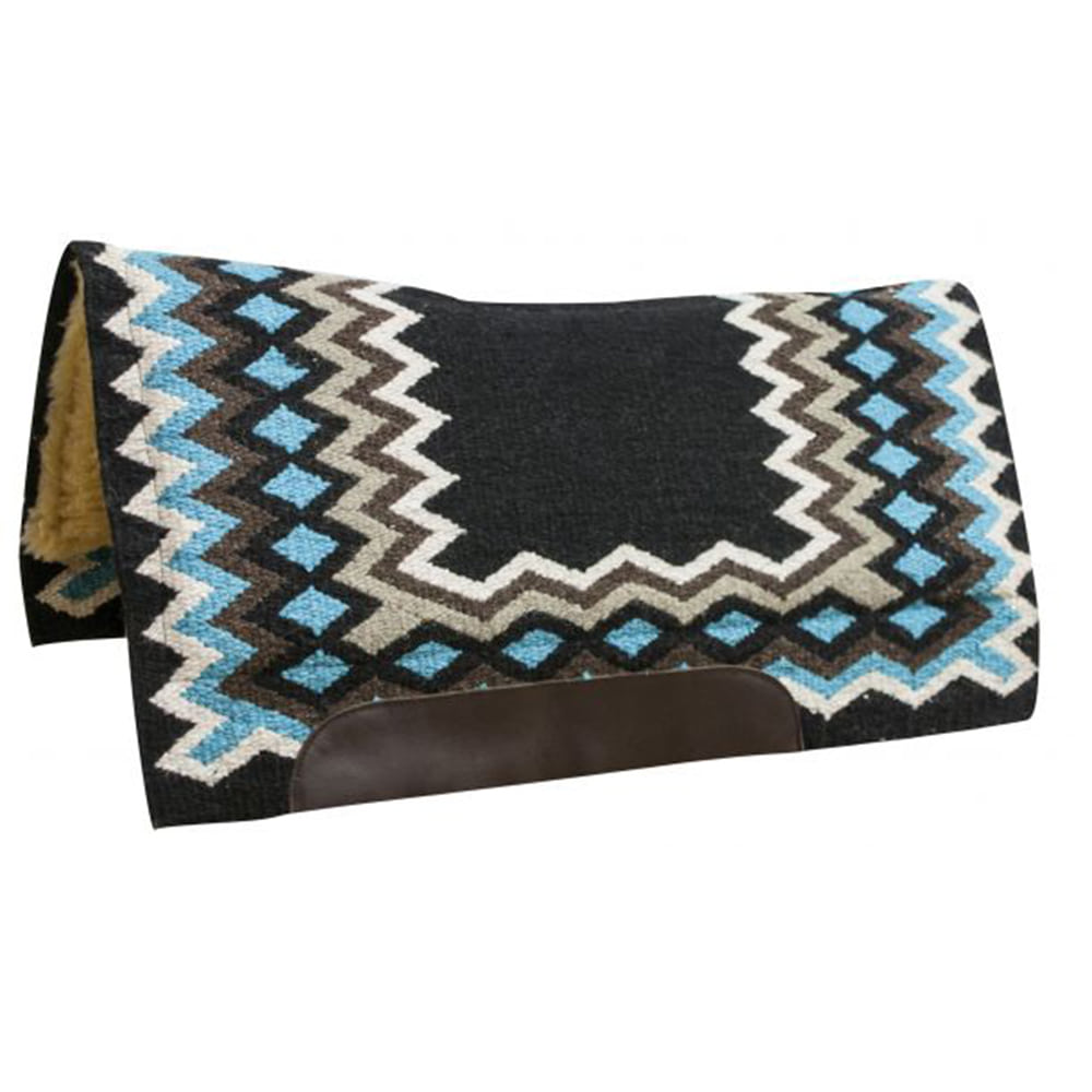 South Texas Tack Tack Blue Black / 34X36 / 1 Contoured Diamond Blanket Top Fleece Bottom Pad