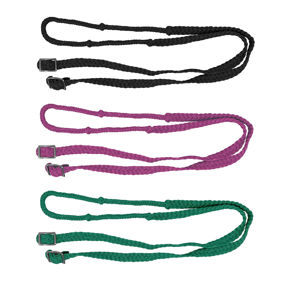 South Texas Tack Tack Braided Nylon Barrel Rein w Knot