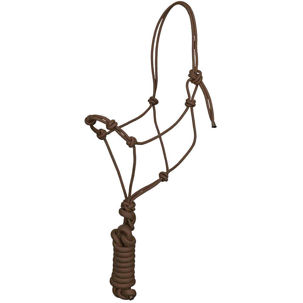 South Texas Tack Tack Brown / Standard Knotted Rope Halter w/ 10 Lead