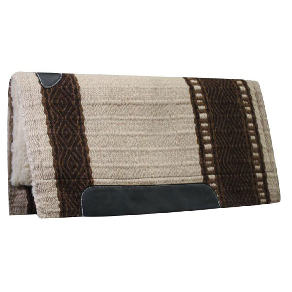 South Texas Tack Tack Brown Tan / 34X36 / 1 Wool Blanket Top Fleece Bottom Pad