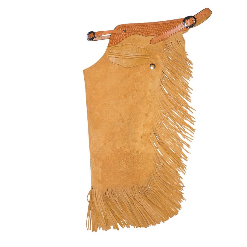 South Texas Tack Tack Honey / L South Texas Tack Step-In Roughout Chinks with Basketweave Waist and Pocket