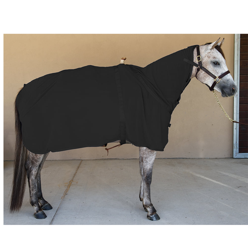 South Texas Tack Tack M / Black STT Fleece Horse Cooler
