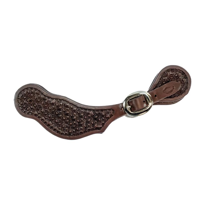 South Texas Tack Tack Men's / Snowflake South Texas Tack Tooled Heavy Oiled Men's Spur Straps - Assorted Tooling