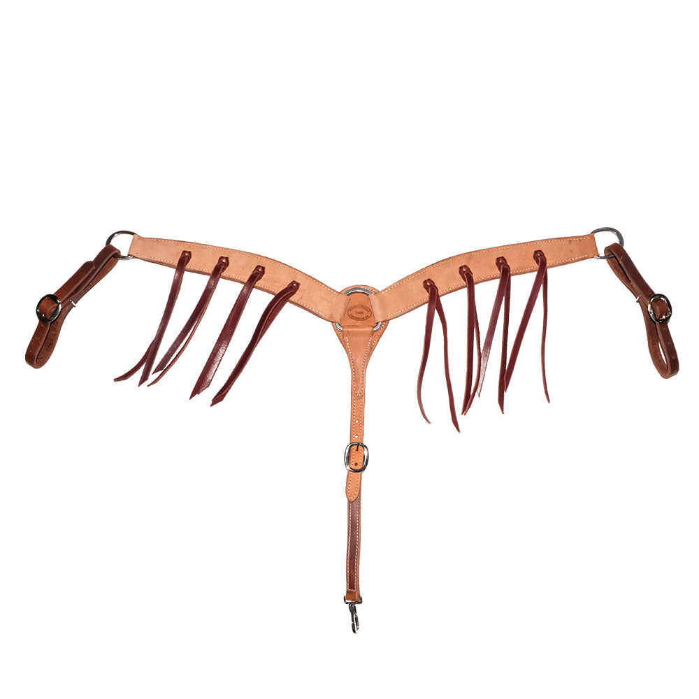 South Texas Tack Tack Natural Latigo / 2.25 South Texas Tack 2.25" Breast Collar with Strings