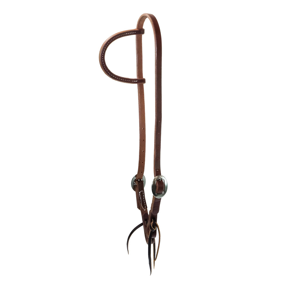 South Texas Tack Tack Oiled / 5/8 South Texas Tack Slide Ear Headstall Double Oval Silver Buckle 5/8"
