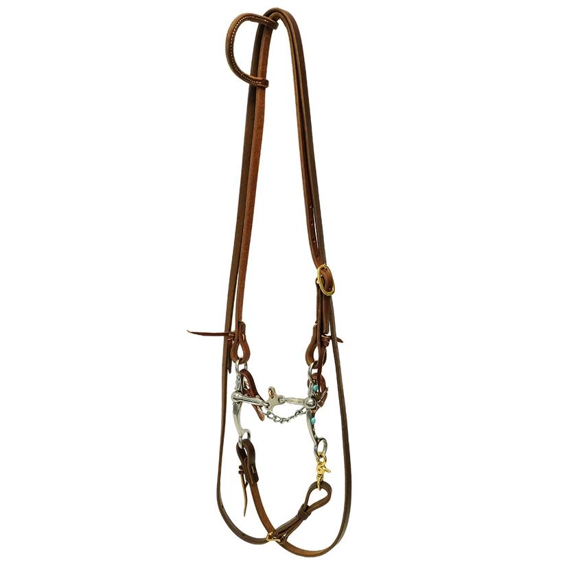 South Texas Tack Tack Oiled South Texas Tack  Roping Bridle Set with Floating Spade Bit