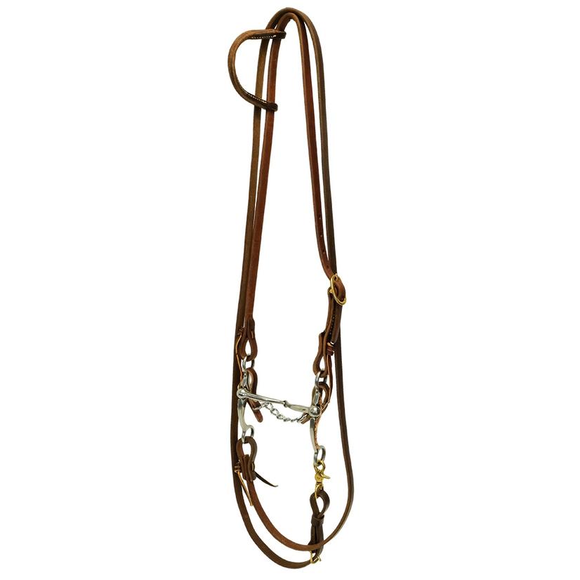 South Texas Tack Tack Oiled South Texas Tack  Roping Bridle Set with Snaffle Bit
