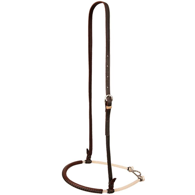 South Texas Tack Tack Oiled South Texas Tack  Single Rope Noseband with Laced Leather - Dark or Light Oil
