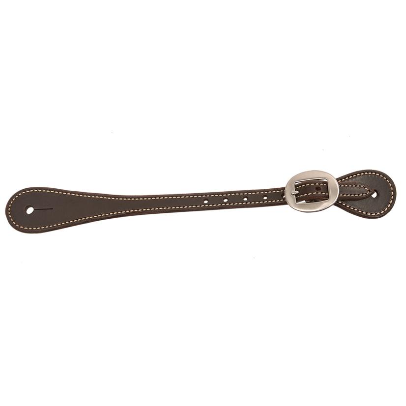 South Texas Tack Tack OVERSIZE / OILED Double Stitched Latigo Straight Spur Strap