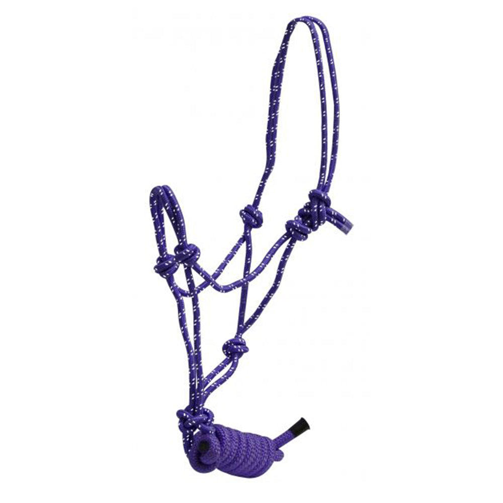 South Texas Tack Tack Purple White / STANDARD Rope Halter w/ Lead