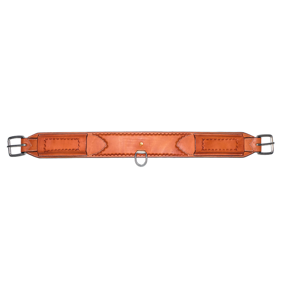 South Texas Tack Tack South Texas Tack 3.25" Slick Out Shell Border Light Oil Flank Cinch