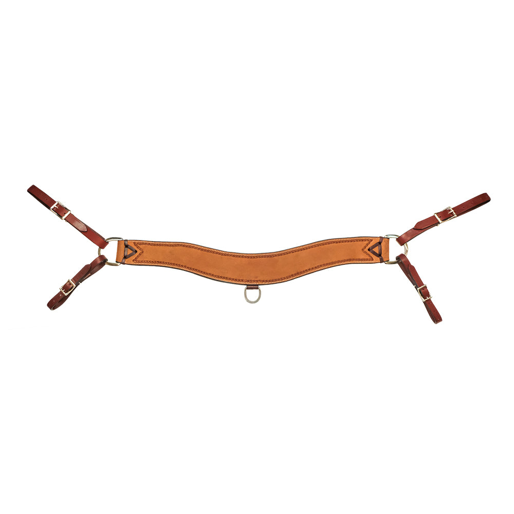 South Texas Tack Tack South Texas Tack 3.5" Light Oil Rough Out Tripping Collar with Roper Border