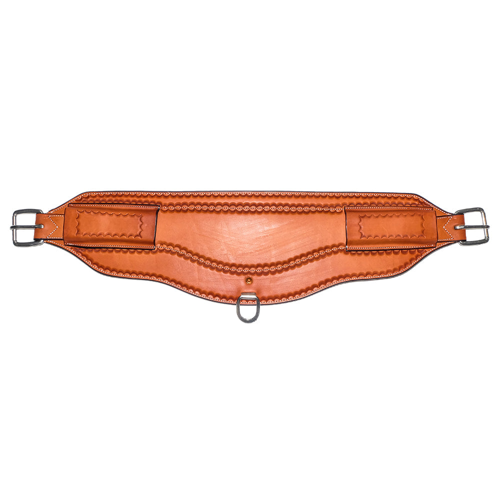 South Texas Tack Tack South Texas Tack 8" Slick Out Shell Border Light Oil Flank Cinch