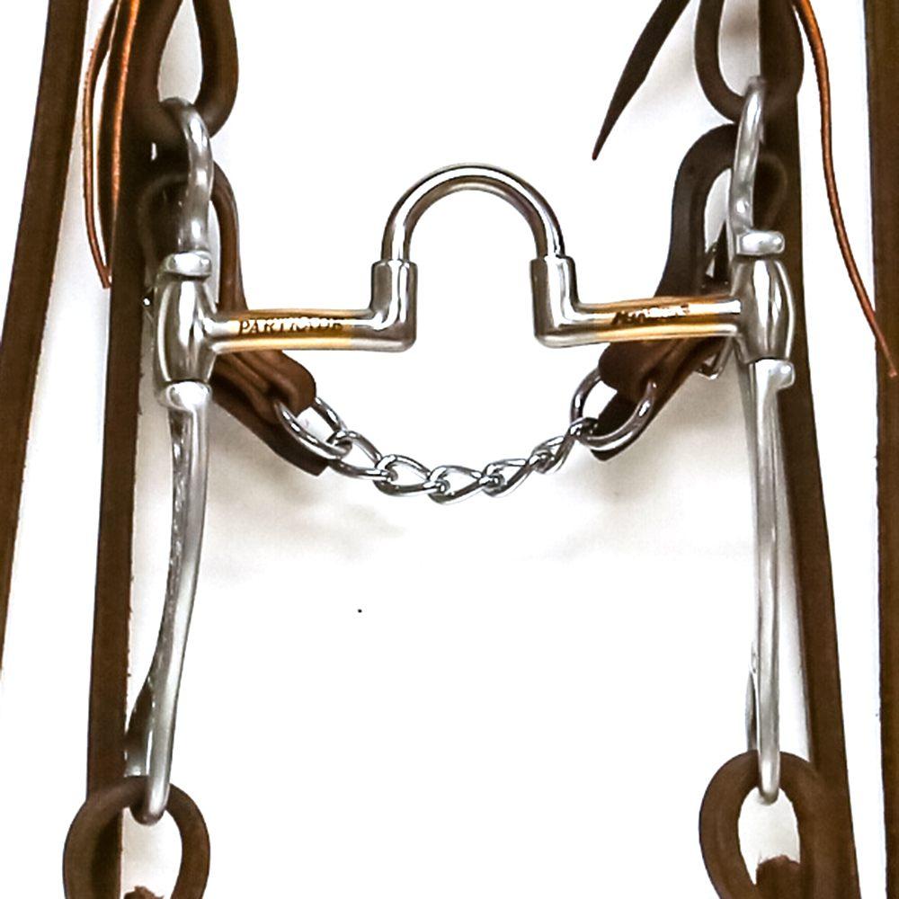 South Texas Tack Tack South Texas Tack Bridle with Aluminum Smooth Correction Bit with Split Reins