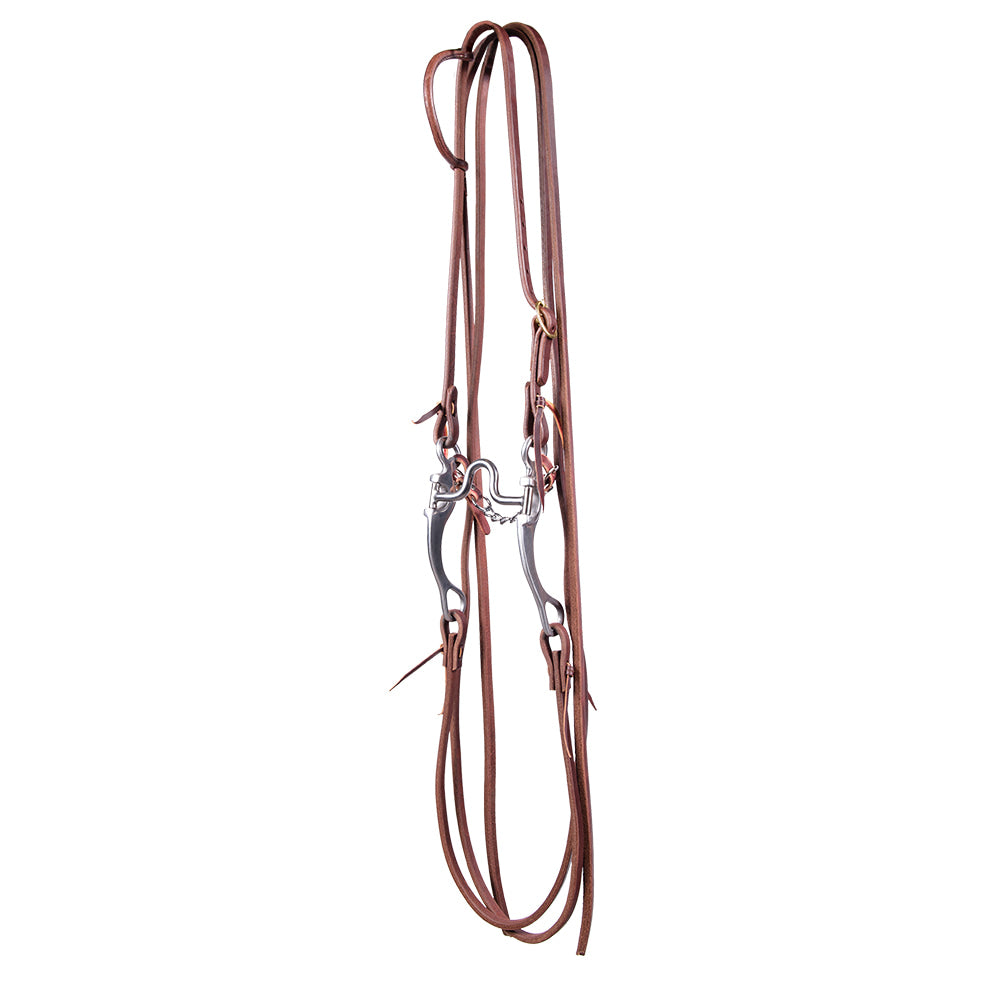 South Texas Tack Tack South Texas Tack  Bridle with Aluminum Training High Port Bit with Split Reins
