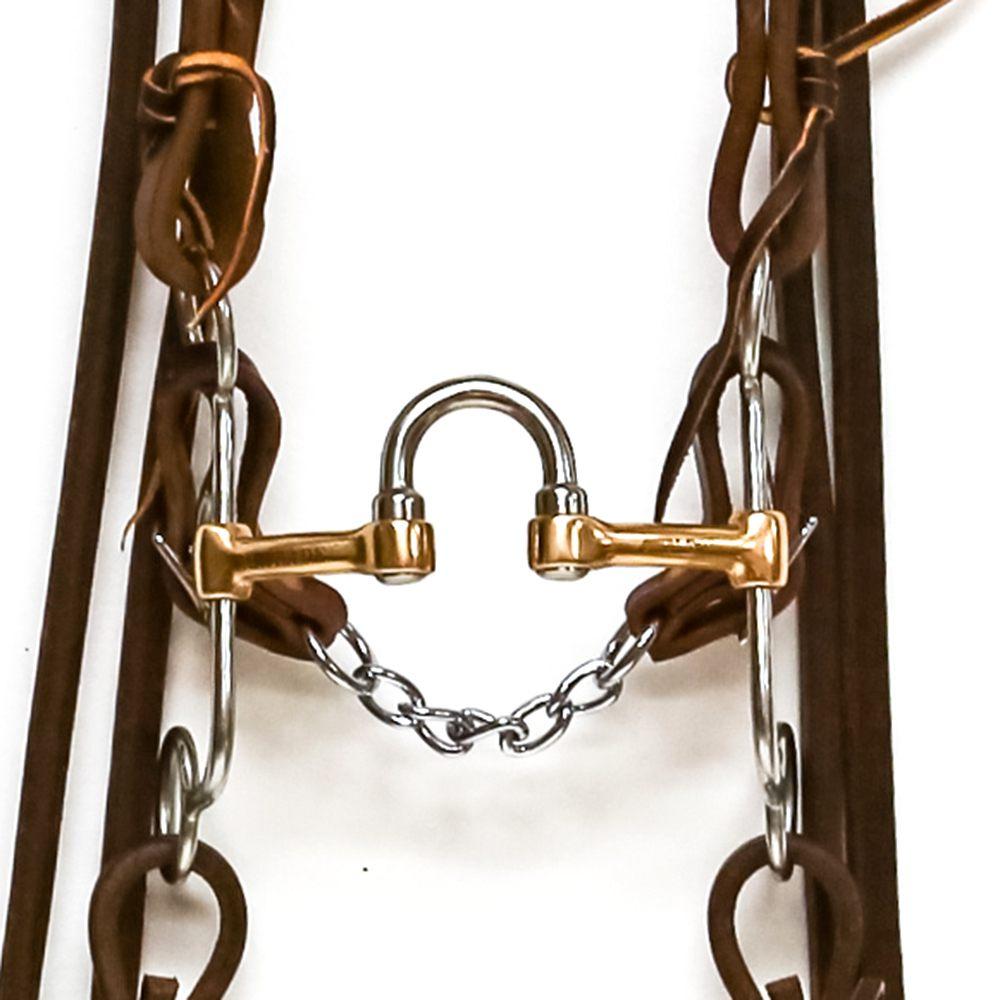 South Texas Tack Tack South Texas Tack Bridle with Short Shank Correctional Bit with Split Reins
