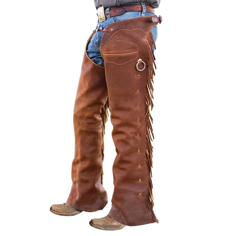 South Texas Tack Tack South Texas Tack Dark Oil Tan Work Chap With Pocket