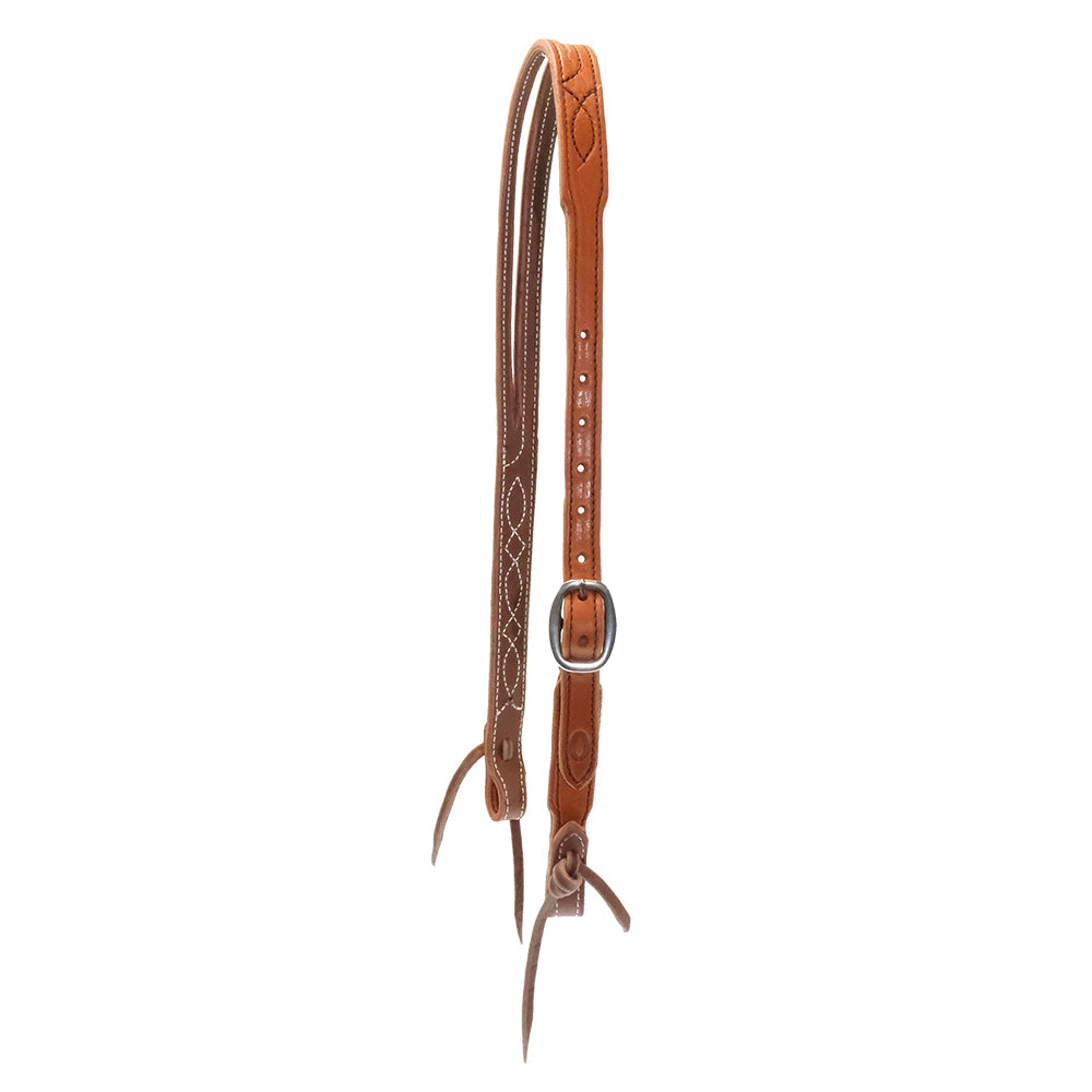 South Texas Tack Tack South Texas Tack English Walnut  Bridle Split Ear 3/4" Tie Down Silver Buckle Headstall