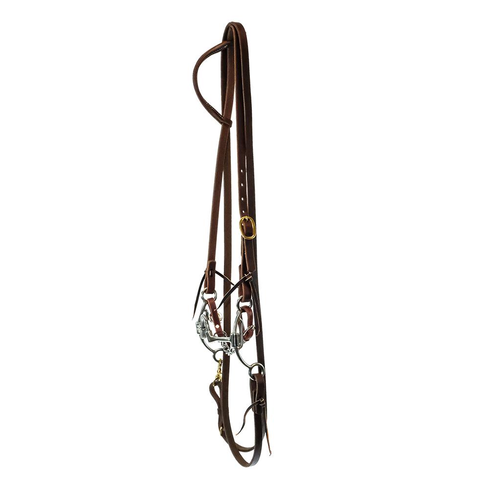 South Texas Tack Tack South Texas Tack Roping Rein Slide Ear Bridle Set with STT "A" Port Hinged Correction Bit
