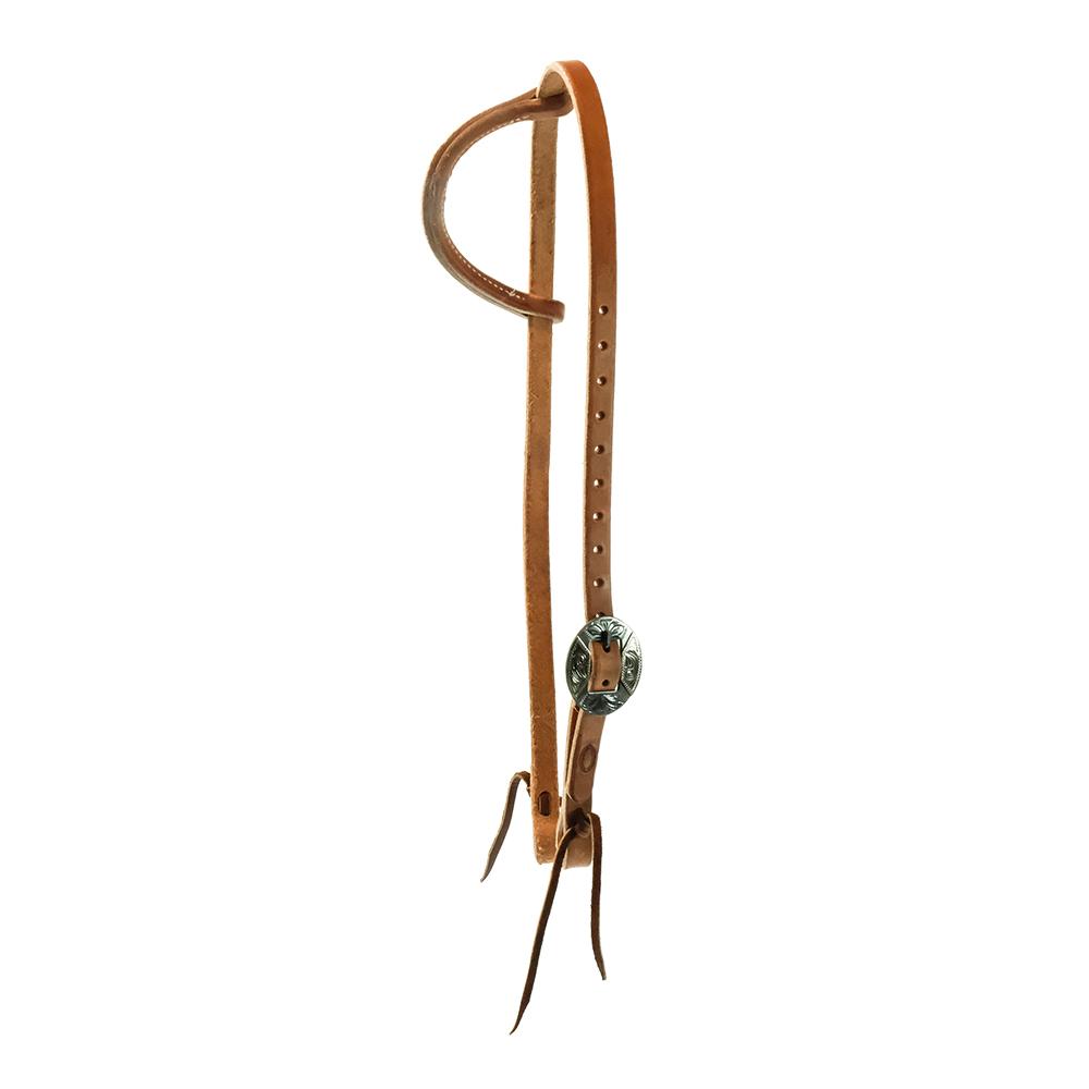 South Texas Tack Tack South Texas Tack  Saddle Shop Single Buckle Slide Ear with Silver Mounted Cart Buckle Headstall