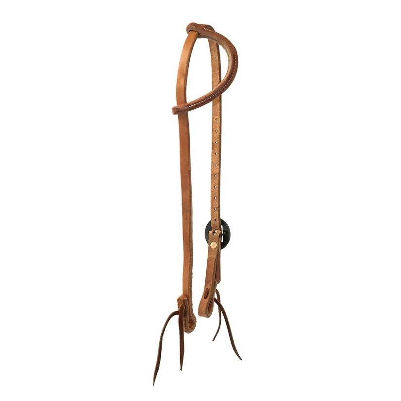 South Texas Tack Tack South Texas Tack  Saddle Shop Single Buckle Slide Ear with Silver Mounted Cart Buckle Headstall