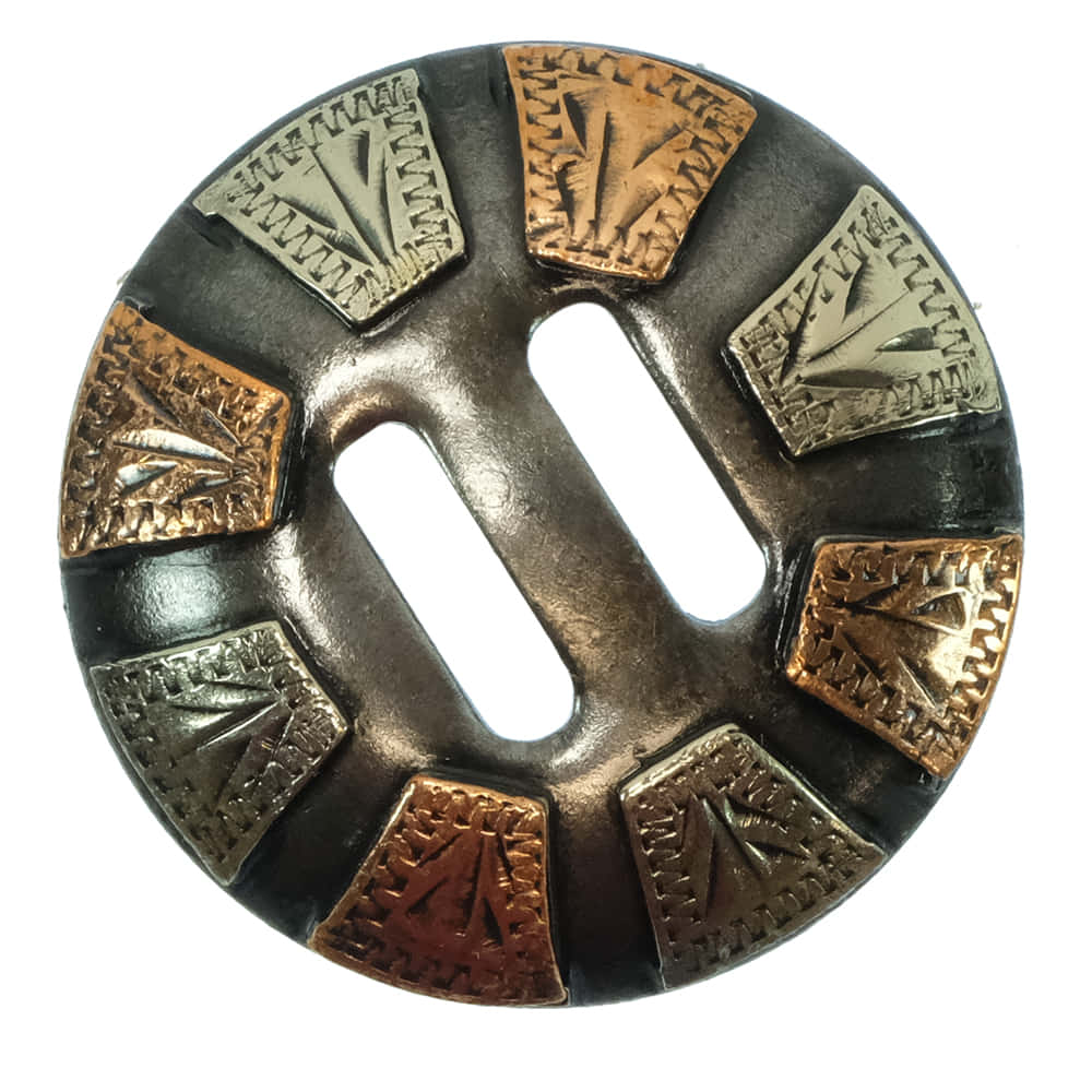 South Texas Tack Tack South Texas Tack Steel and Copper 8 Bar Slotted Concho Set of 6