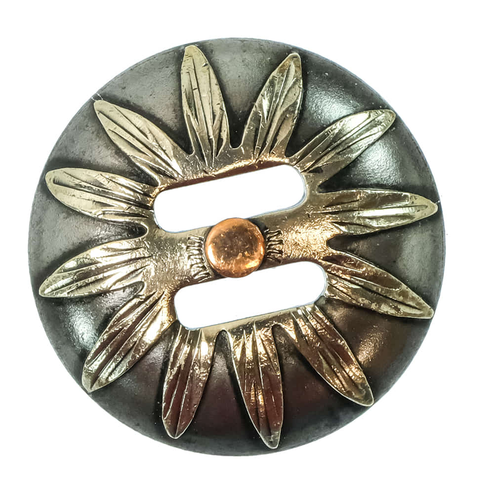 South Texas Tack Tack South Texas Tack Sunflower Slotted Concho Set of 6