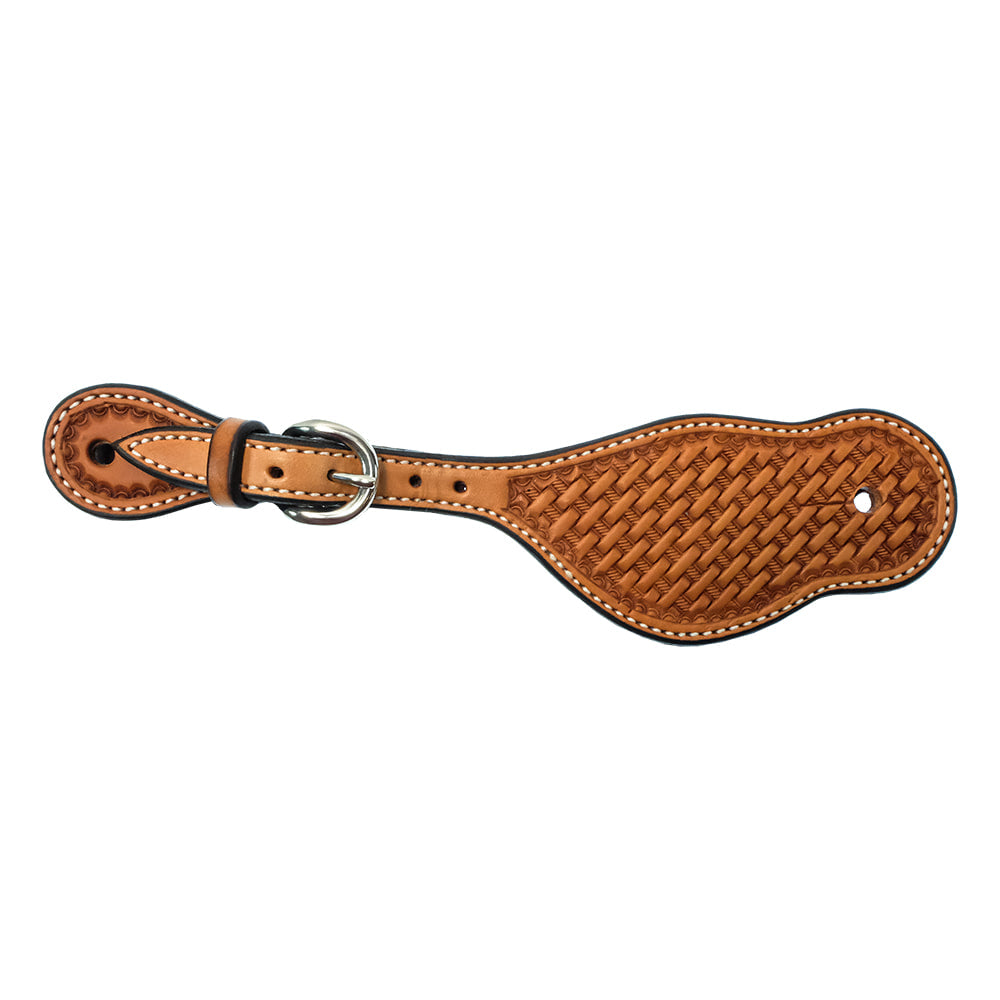 South Texas Tack Tack South Texas Tack Youth Natural Basket Weave Tool Buckaroo Spur Strap