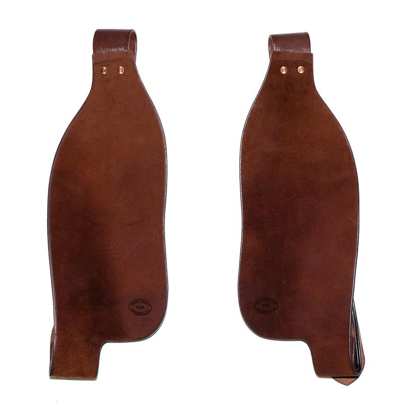 South Texas Tack Tack STT Saddle Shop 20" Chestnut Roper Fenders - Roughout or Slickout - Oiled or No Oil