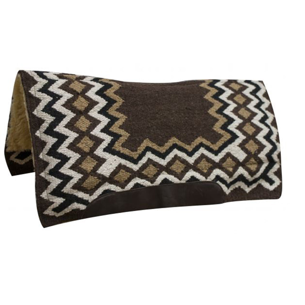 South Texas Tack Tack Tan Chocolate / 34X36 / 1 Contoured Diamond Blanket Top Fleece Bottom Pad