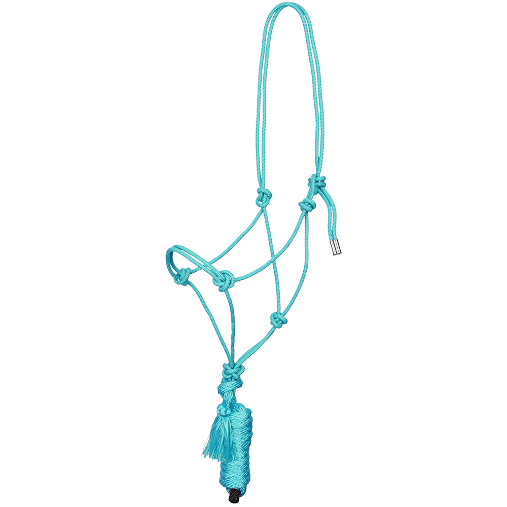 South Texas Tack Tack Teal / Standard Rope Halter w/ Lead Metal Tip Solid