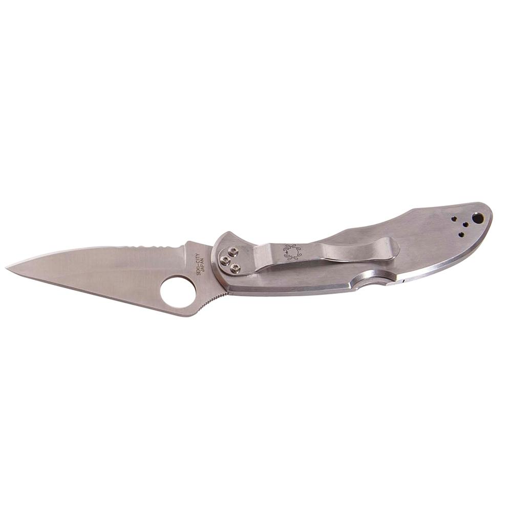Spyderco Knives Spyderco Delica 4 Stainless Steel Combination Edge Knife
