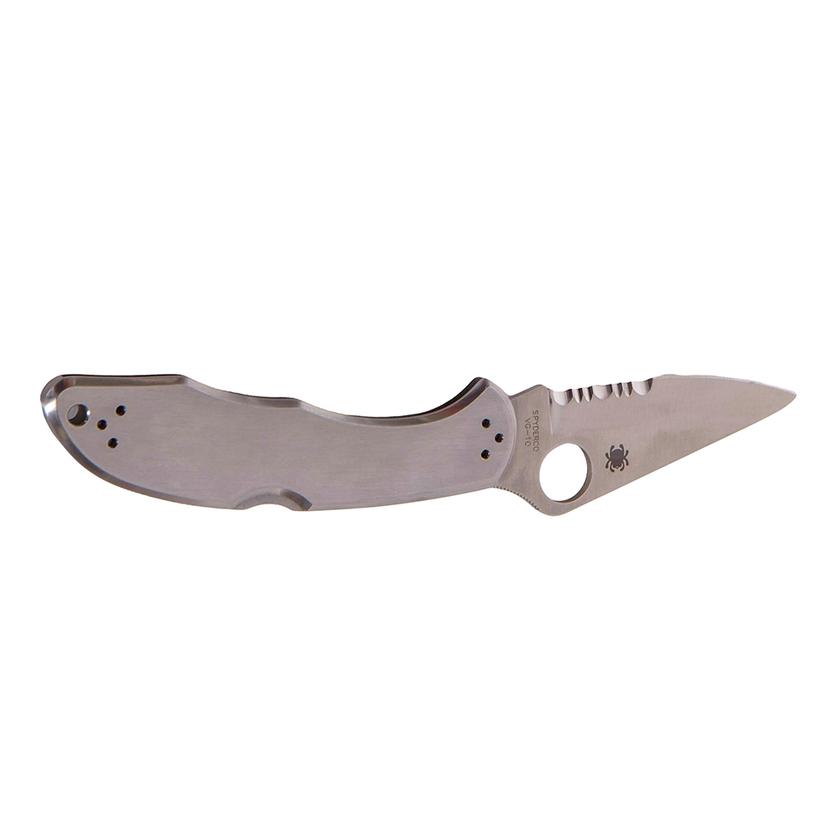 Spyderco Knives Spyderco Delica 4 Stainless Steel Combination Edge Knife