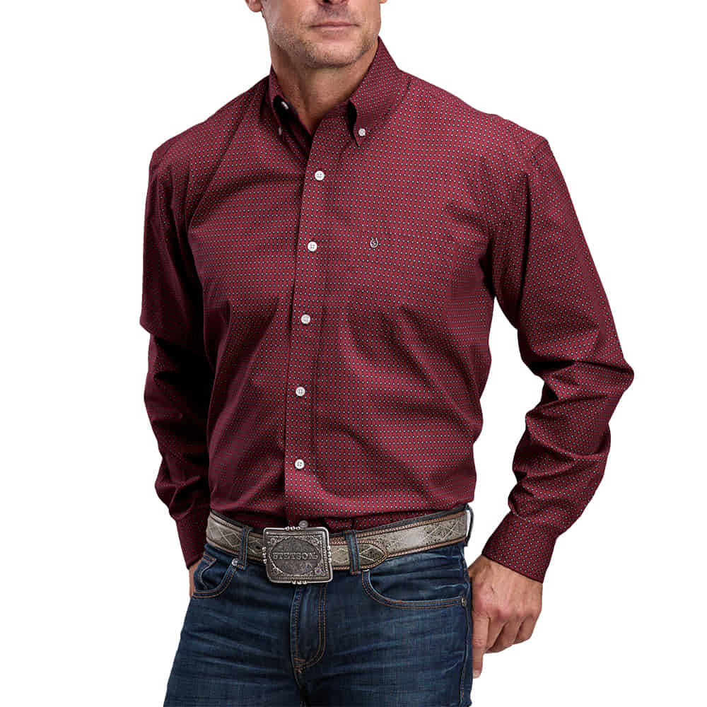 Stetson Apparel & Boots Apparel All Over Print Long Sleeve Button Down