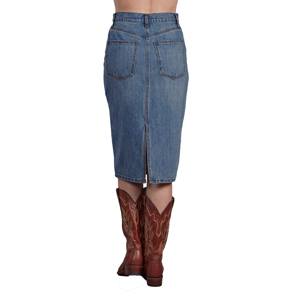 Stetson Apparel & Boots Apparel Stetson Apparel & Boots Denim Medium Wash Women's Midi Skirt