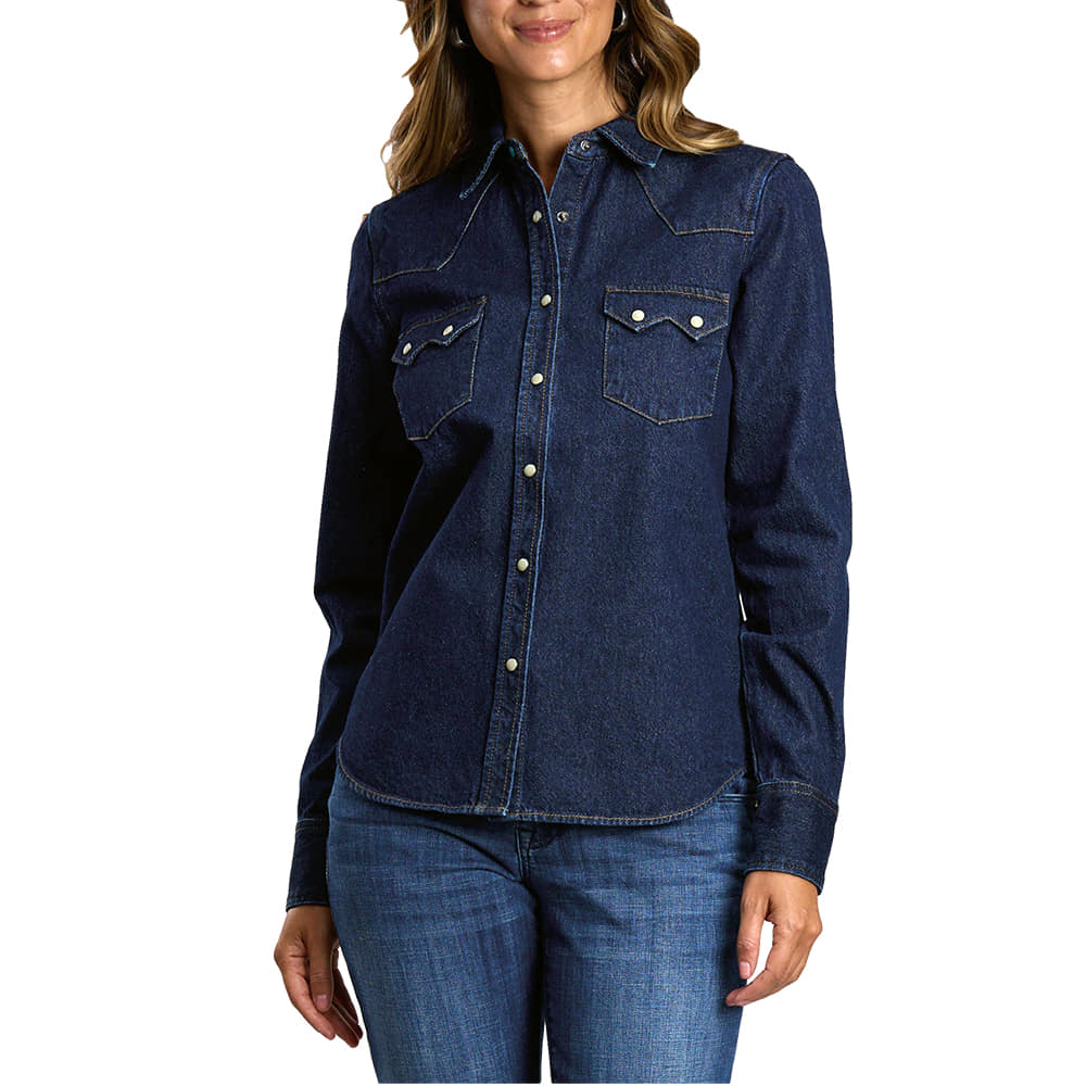 Stetson Apparel & Boots Apparel Stetson Apparel & Boots Women's Denim Snap Front  Long Sleeve Shirt