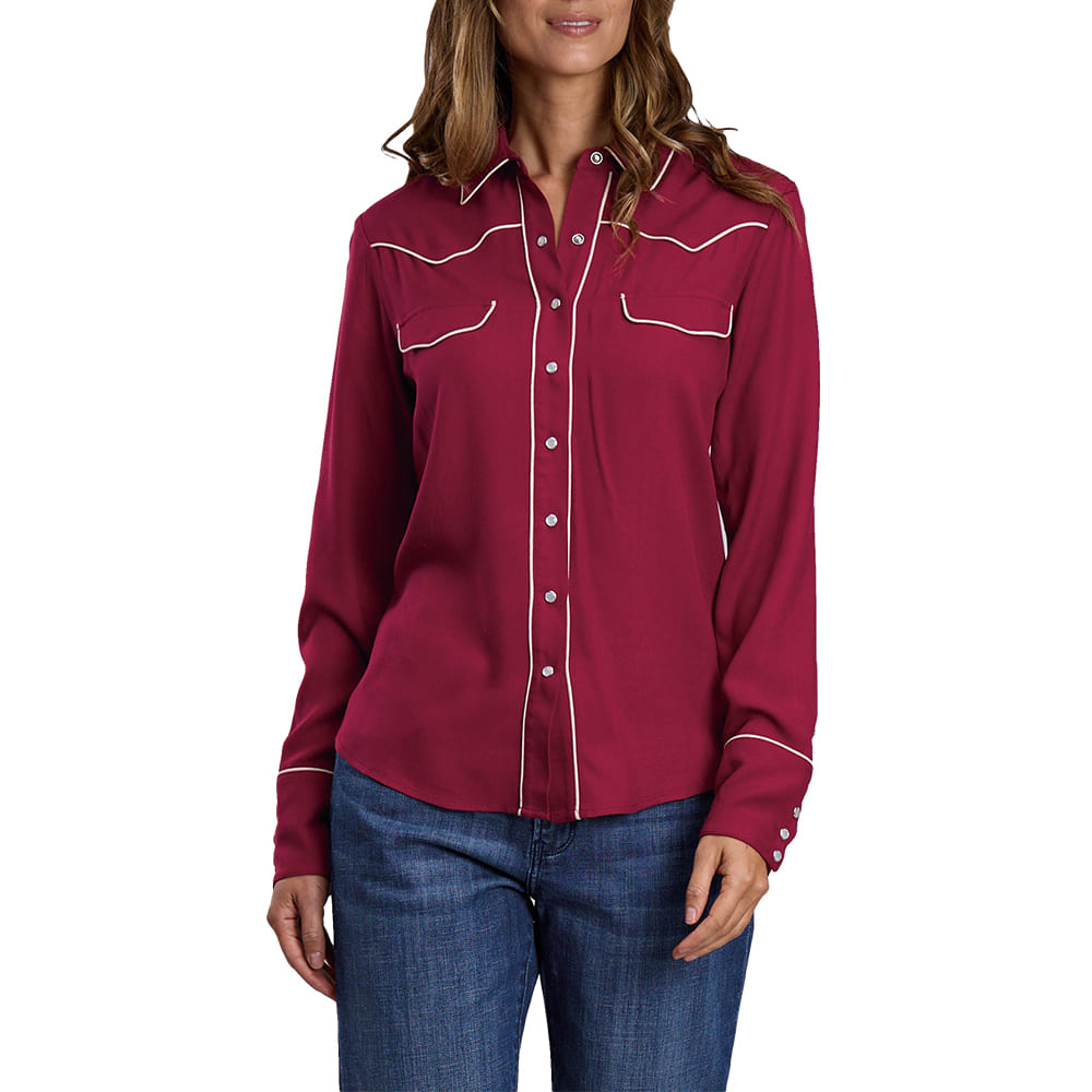 Stetson Apparel & Boots Apparel Twill Western Long Sleeve Snap Shirt