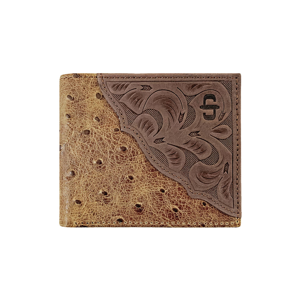 Stetson Apparel & Boots Other OS Stetson Top Grain Hand Tooled Leather with Western Overlay Men's Bifold Wallet