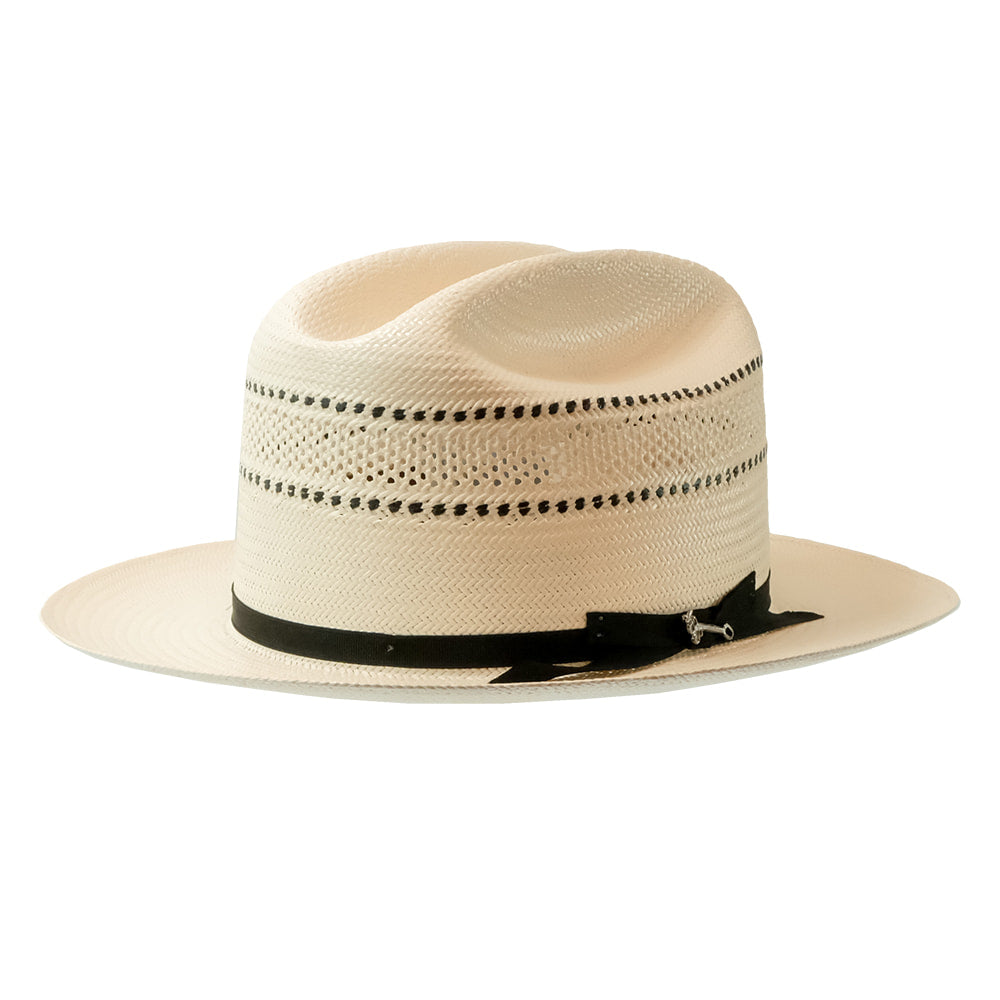 Stetson Hat Hats Stetson Hat Natural and Grey Open Road 5 Straw Hat