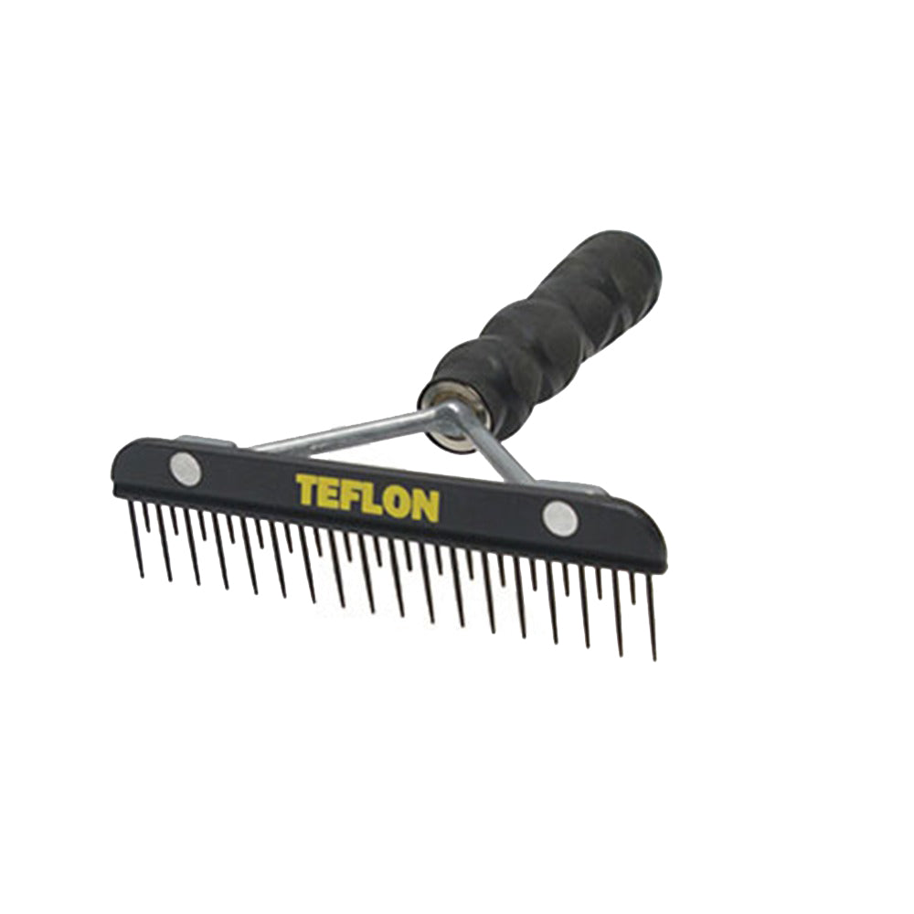 Sullivan's Supply Supplies SS / SS 6 Inch Teflon Fluffer Comb with Texturized Wood Handle