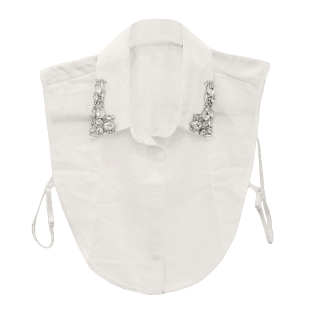 Summer Tees Apparel Summer Tees Women's White Jewel Collar