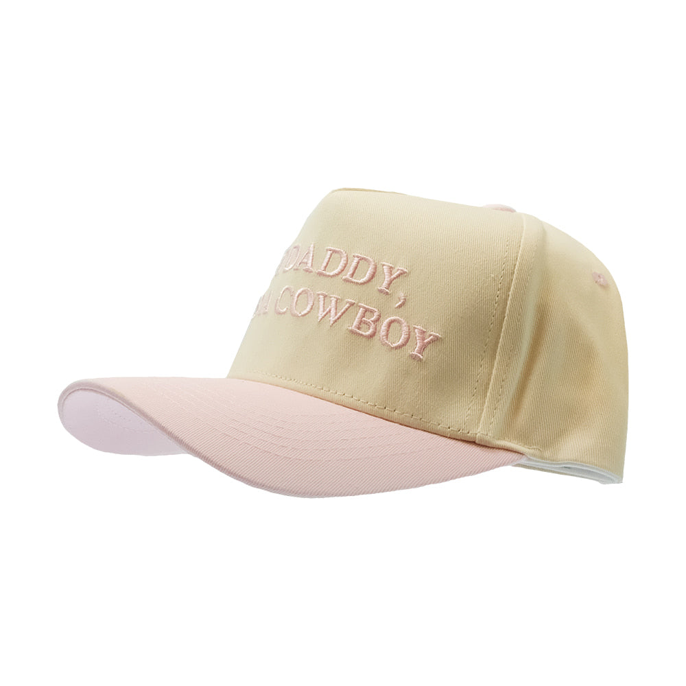 Summer Tees Hats Summer Tees But Daddy He's A Cowboy Green and Tan Women's Cap