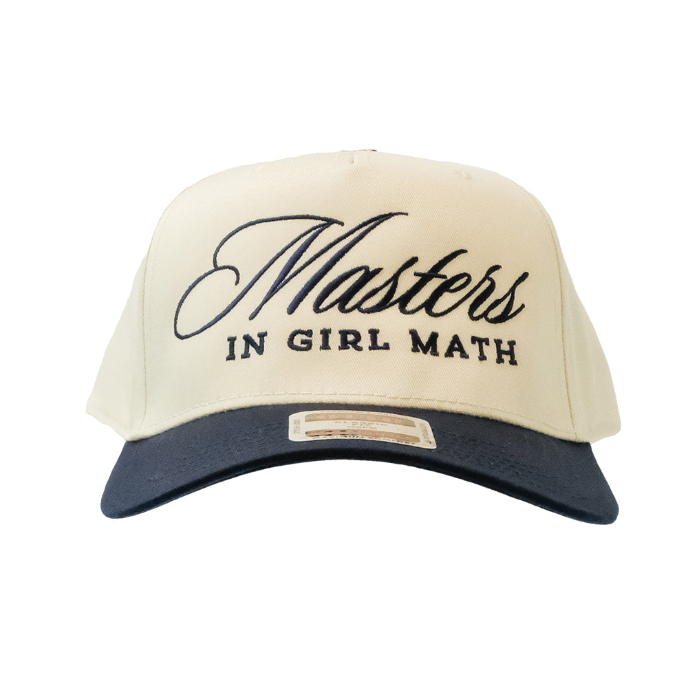 Summer Tees Hats Summer Tees C3 Masters in Girl Math Embroidered Canvas Cap