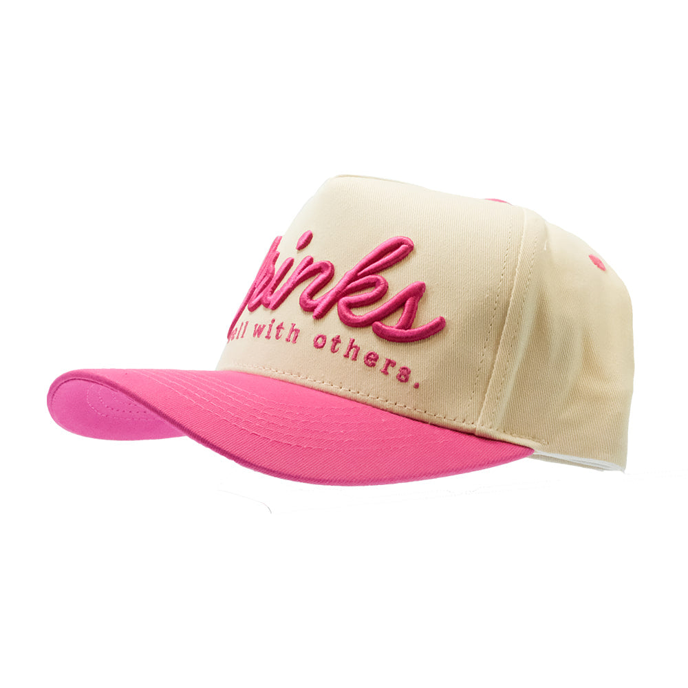 Summer Tees Hats Summer Tees Drinks Well With Others Pink Women's Cap