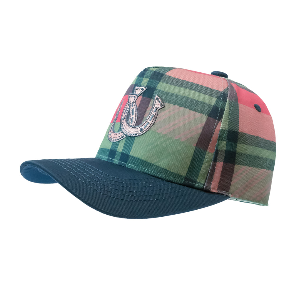 Summer Tees Hats Summer Tees Plaid Horseshoe Canvas Cap
