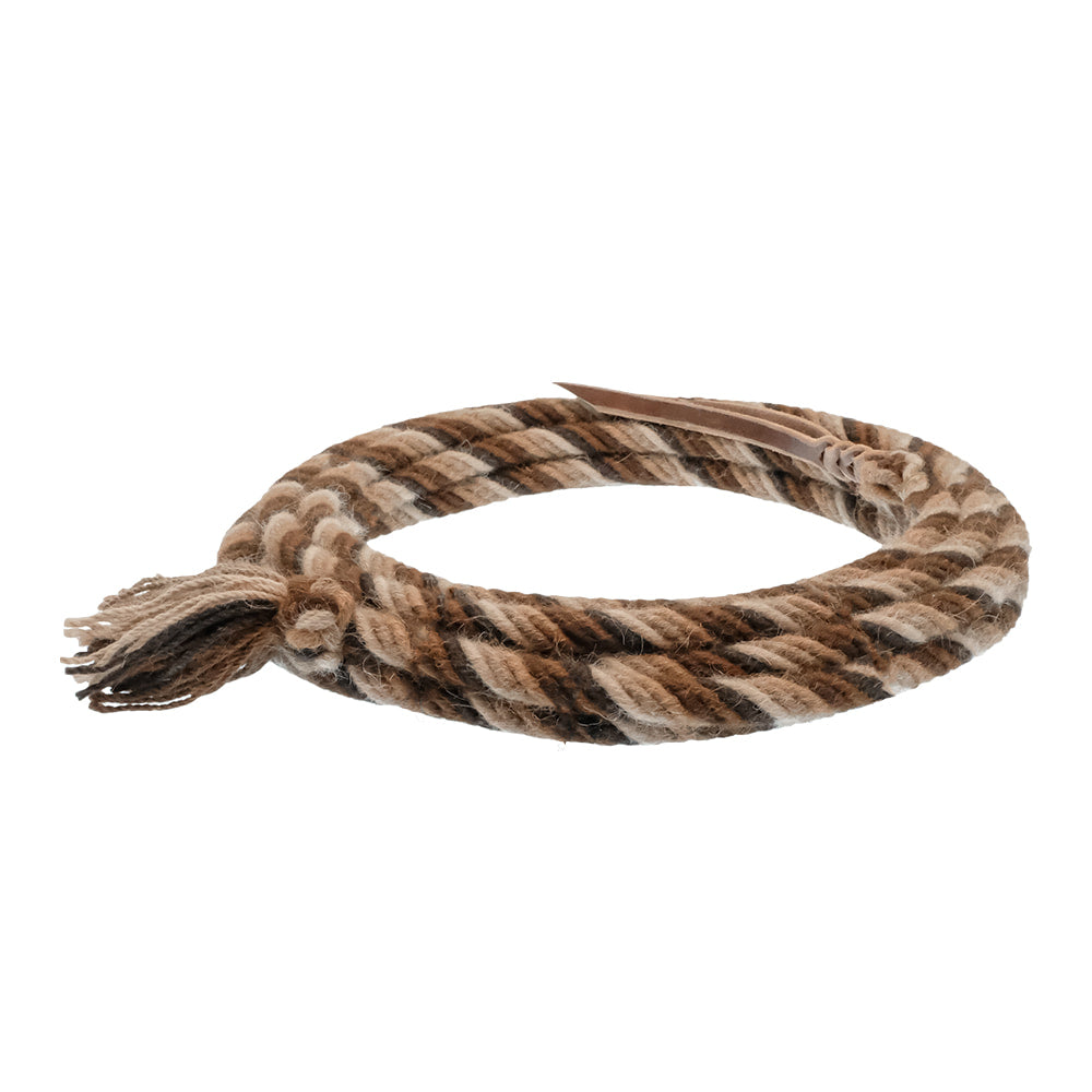 T3 Weavers LLC Tack 22' T3 Weaver LLC Carmel and Brown Mane Hair 6 Strand Mecate Rein