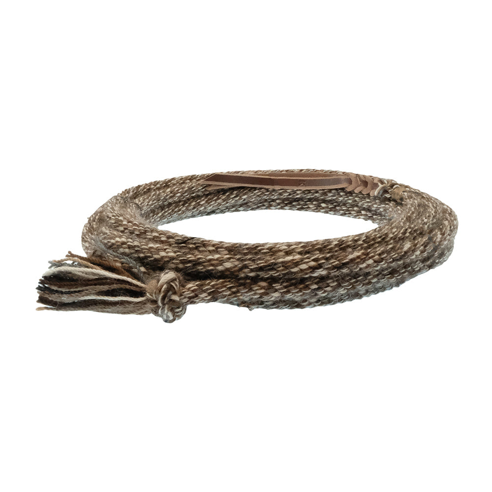 T3 Weavers LLC Tack T3 Weavers LLC 6 Strand  Alpaca Mecate Rein in  Mix of Neutral