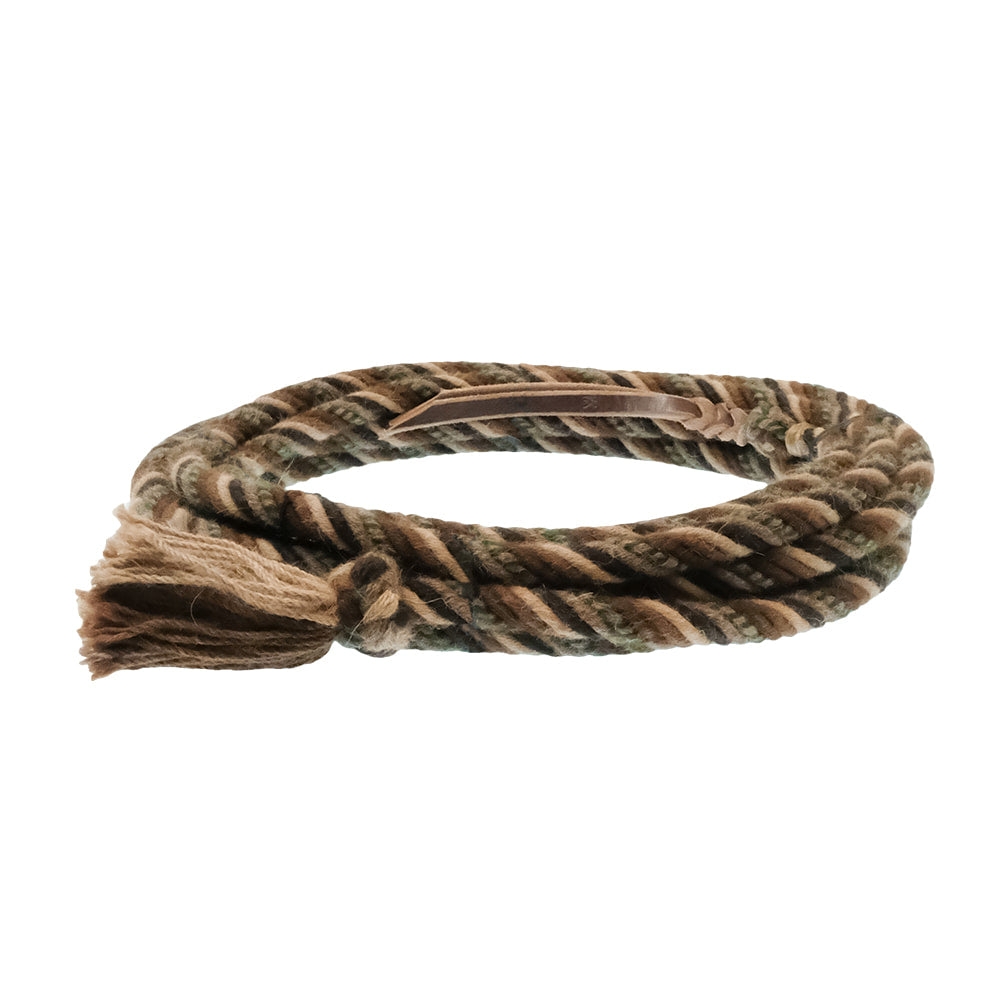 T3 Weavers LLC Tack T3 Weavers LLC Alpaca Mecate Rein 6 Strand in Neutral and Green