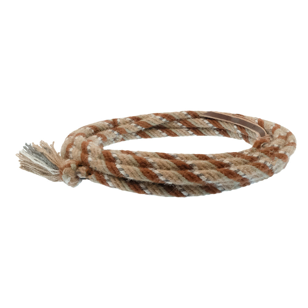 T3 Weavers LLC Tack T3 Weavers LLC Alpaca Mecate Rein 6 Strand in Rust and Tan